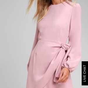 Lulus pink wrap dress